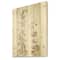 Designart - Beige Eucalyptus Branches On White - Traditional Print on Natural Pine Wood